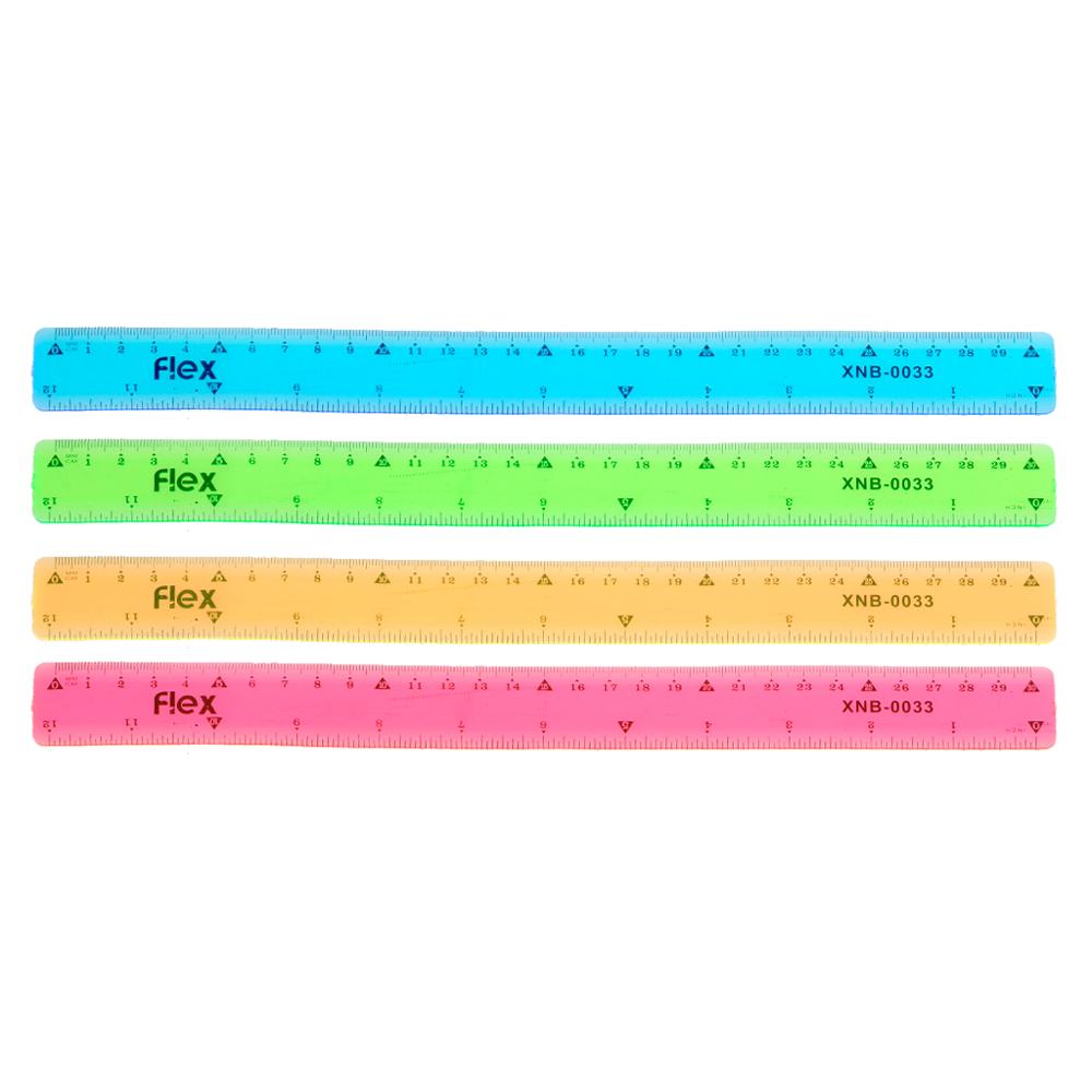 Soft 30cm Ruler Multicolour Flexible Creative Stationery Rule School Supply