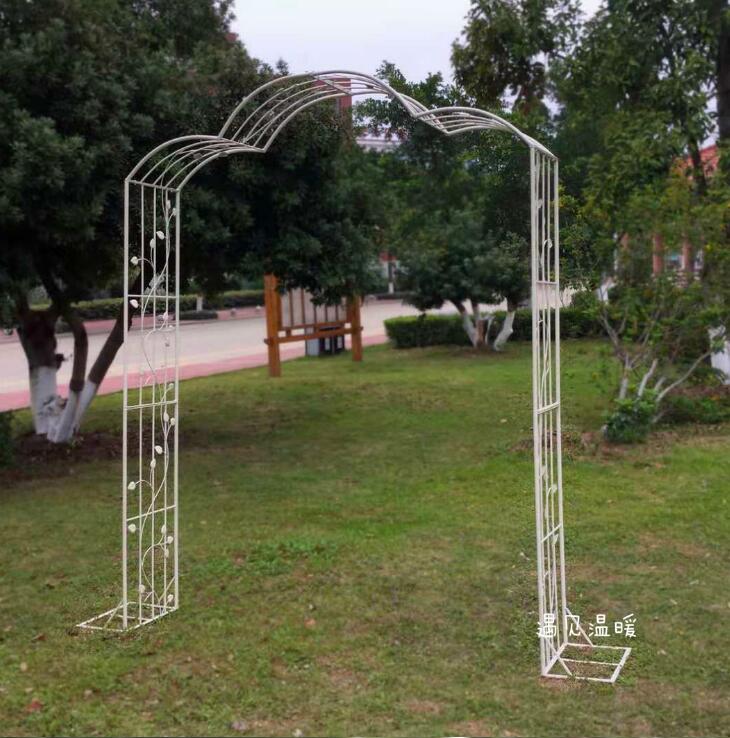 Vintage do old iron arch plant climbing frame flower frame climbing vine plant bracket garden grape trellis