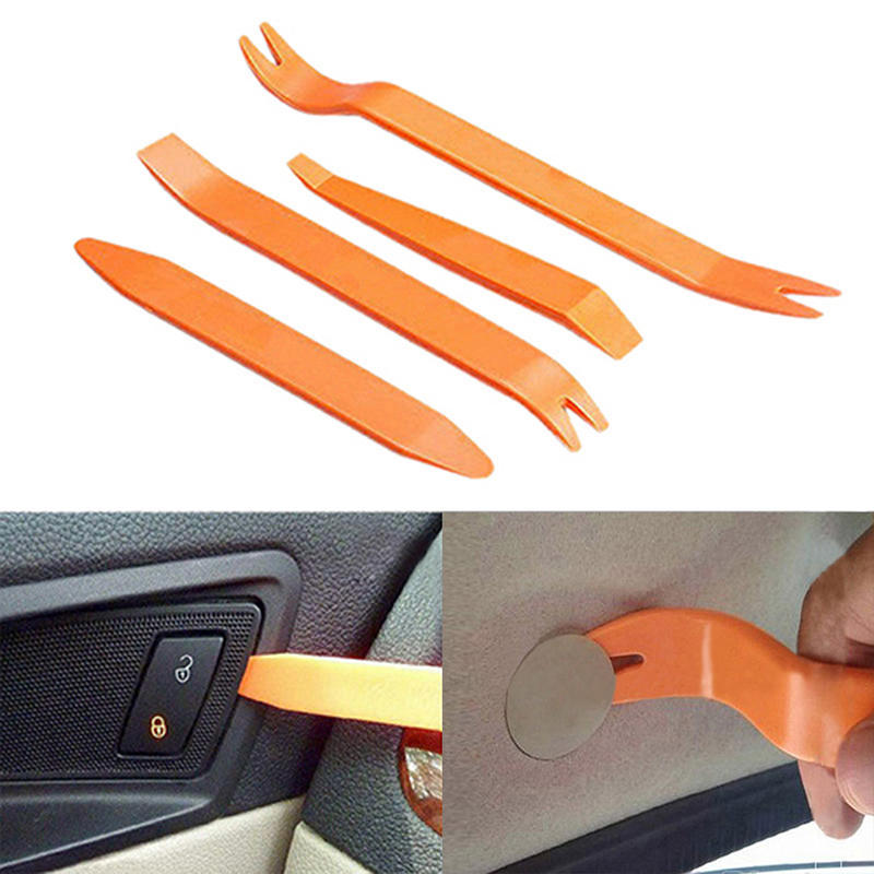 4pcs Auto Trim Removal Tool Dash Radio Audio Installer Car Automobile Radio Panel Removal Tool Door Clip Refitting Set