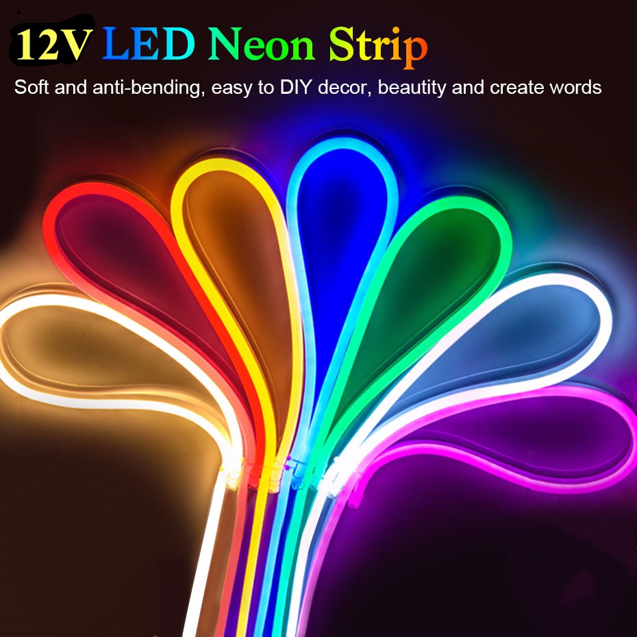 Led Strip 12V Waterproof 2835 120Led/m Ribbon Led Neon Light Strip 12V IP67 White/Warm White Red Green Blue Pink Yellow Led Tape