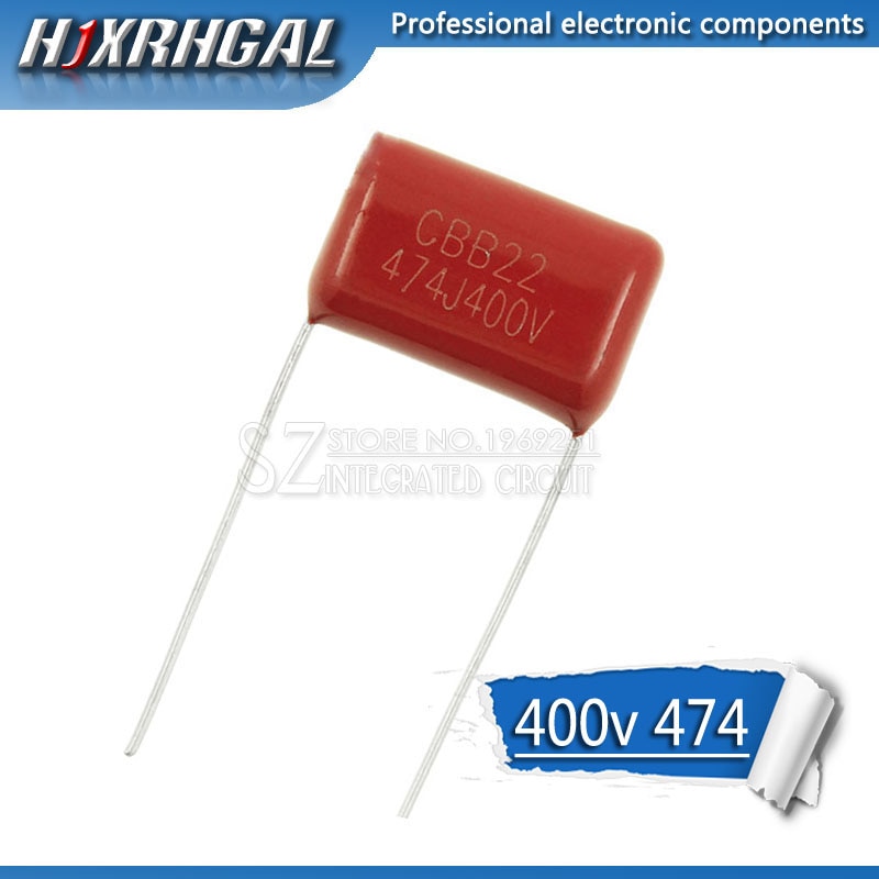 1PCS 400V474J 0.47UF Pitch 15mm 470NF 400V 474 CBB Polypropylene film capacitor hjxrhgal