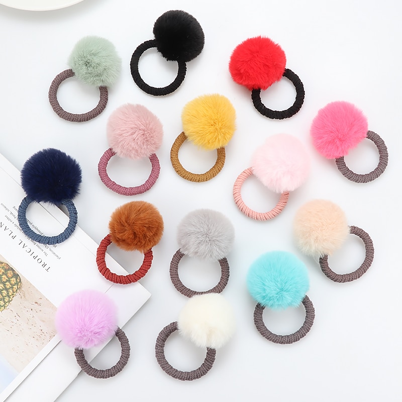 Cute Imitation water ball hair ring female rubber band elastic hair bands Korean headwear children hair Accessories ornaments