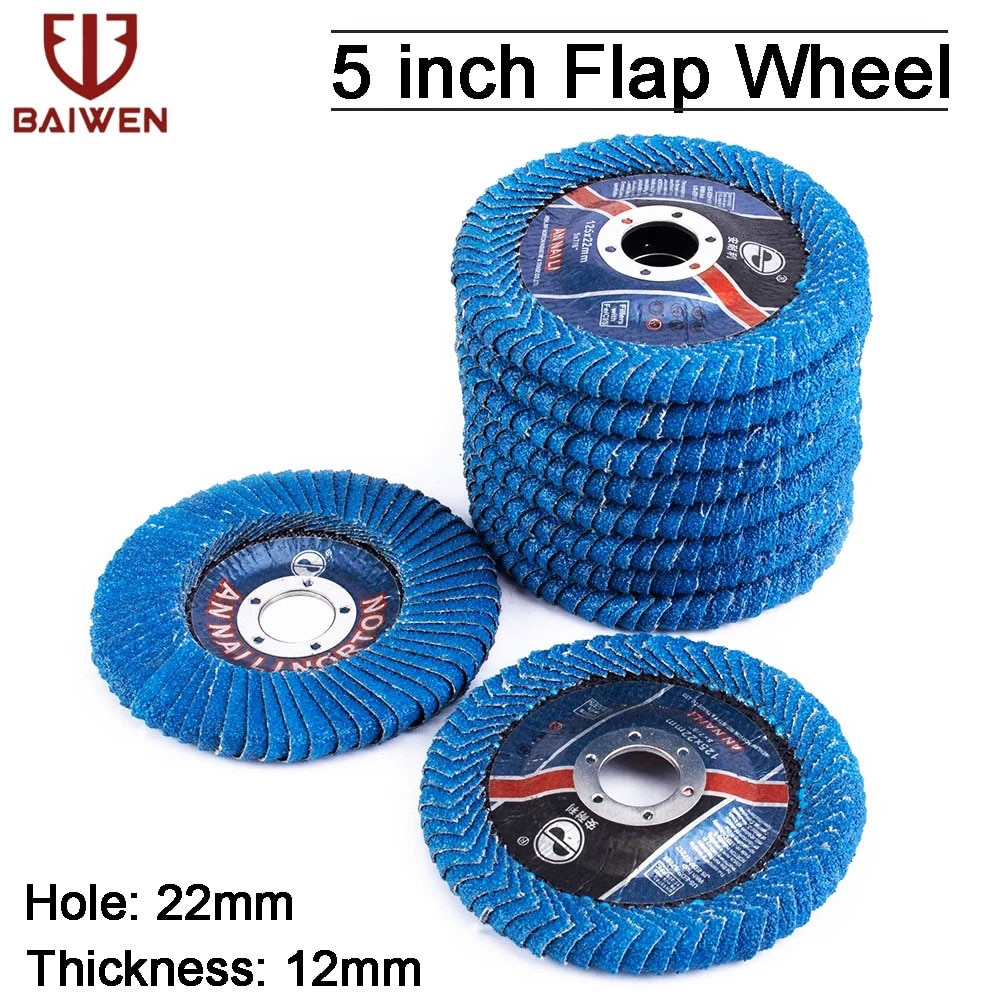 125mm 5 Inch Professional Flap Discs Sanding Discs 60Grit Grinding Wheels Blades For Angle Grinder 2-10PCS