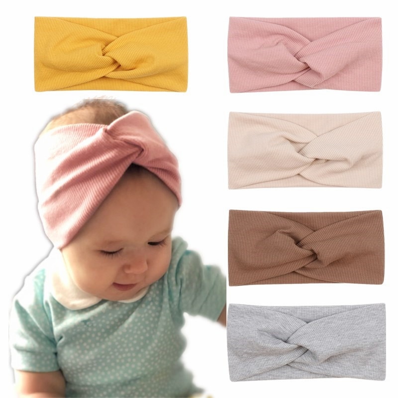 Baby Cross Knitted Headbands For Girls Twisted Elastic Hair Band Turban Newborn Accessories bebes accesorios повязка на голову