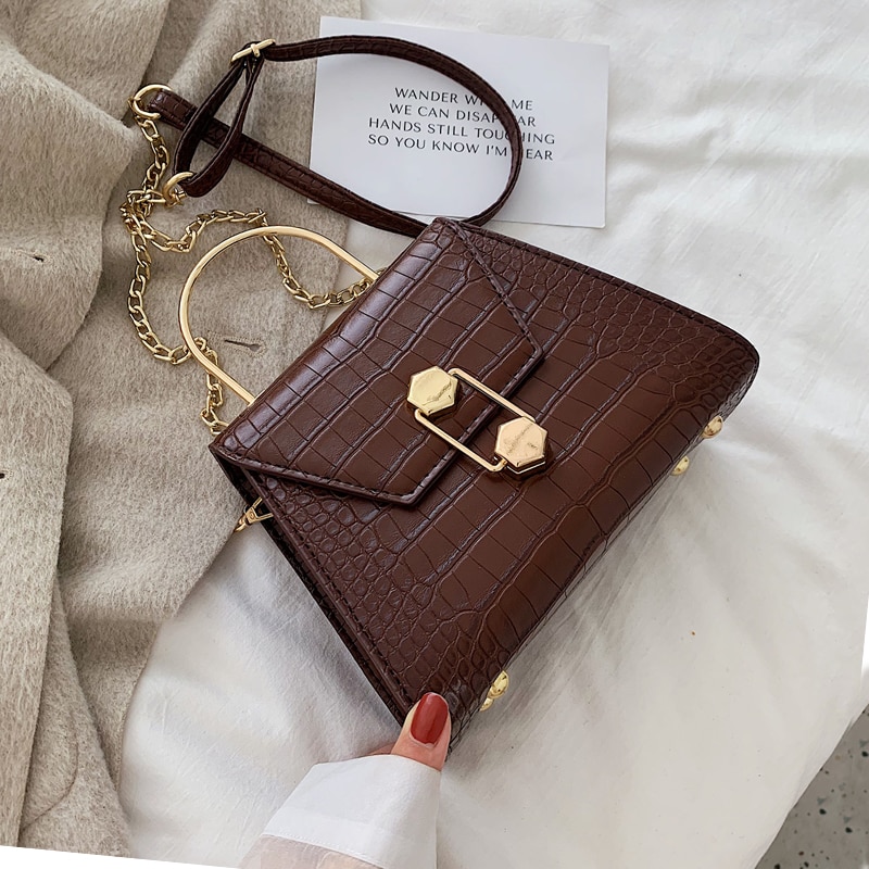 Stone Pattern PU Leather Crossbody Bags For Women 2021 Fashion Small Cross Body Brand Designer Lady Shoulder Bag Luxury Handbags