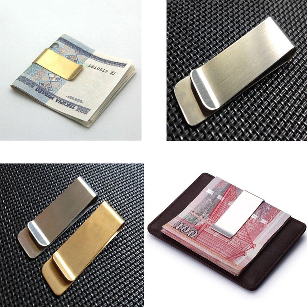 High Quality Stainless Steel Metal Money Clip Fashion Simple Silver Dollar Cash Clamp Holder Wallet for Men Women