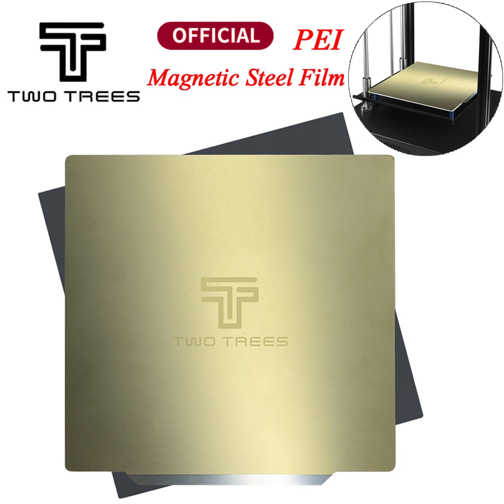 TWOTREES Upgrade Removal Spring Steel PEI Sheet Pre-Applied PEI Flex Magnetic Base for CR10 Ender Sapphire Bluer Hot Bed Sticker