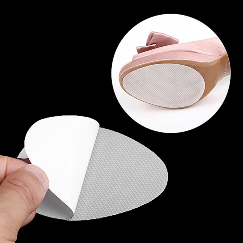 2pcs Shoe Pads Sole Protector Non Slip High Heel Forefoot Sticker Self Adhesive