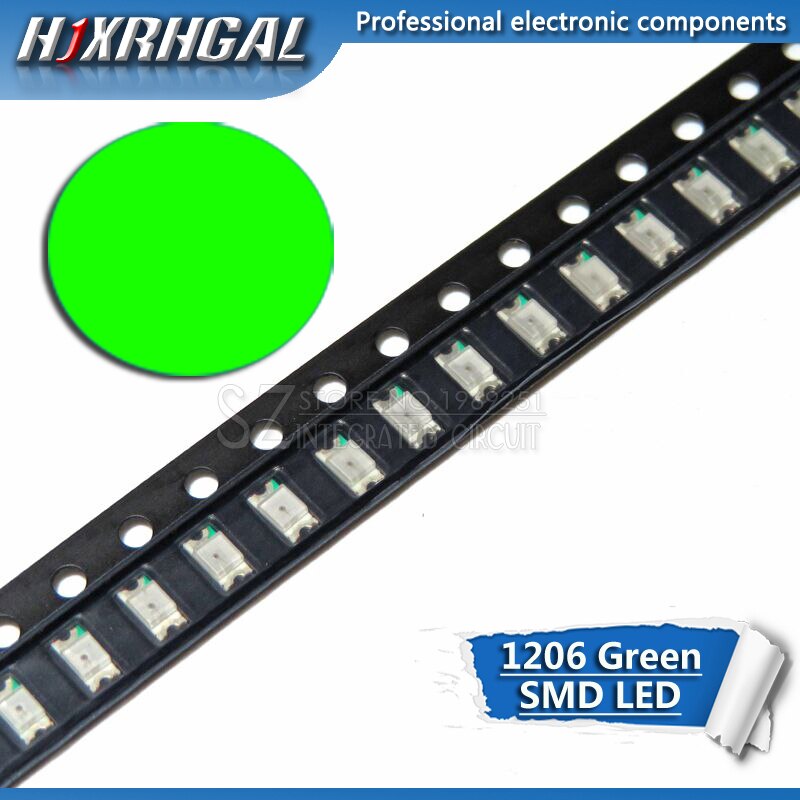 1pcs green 1206 SMD LED diodes light new and original hjxrhgal