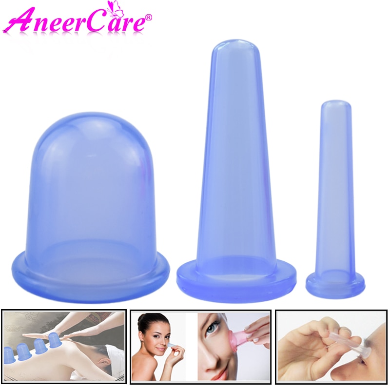 3pcs Jar Vacuum Cupping Cans for Massage Ventosa Celulitis Suction Cup Suction Cups Face Massage Cans Anti Cellulite for Body