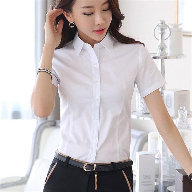 Women Shirts Elegant Women Cotton Blouses Shirt Plus Size Korean Fashion Woman White Shirts Blusas Mujer De Moda 2019 Women Tops