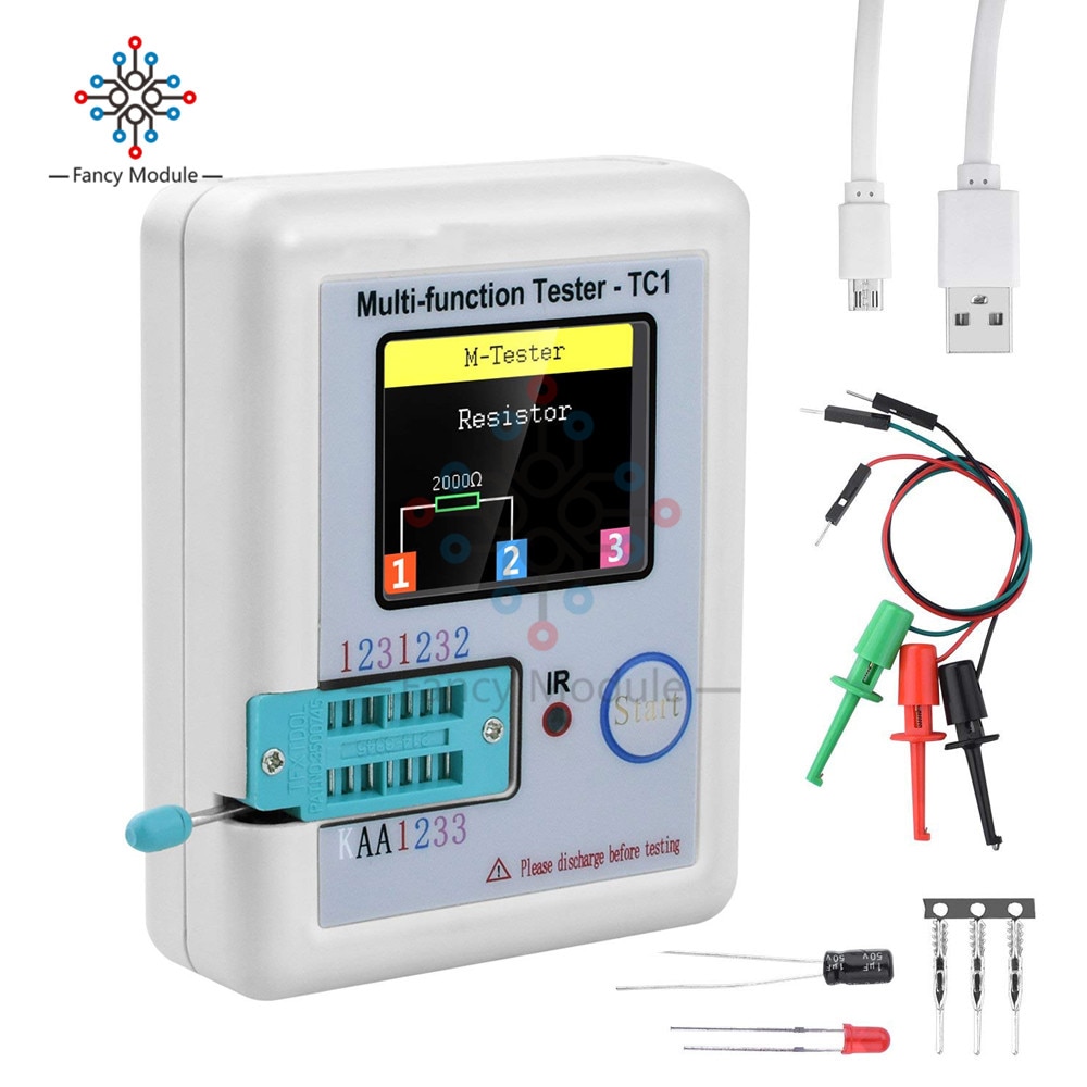 1.8 inch (160*128) Colorful Display Multi-functional TFT Backlight Transistor LCR-TC1 Tester for Diode Triode Capacitor Resistor