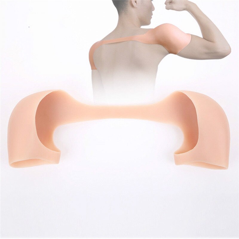 Macho Full Silicone Shoulder Lifting Reinforcement Pad Mens Sculpting Shapewear Top Shoulder Lifting Bodybuilding Pad