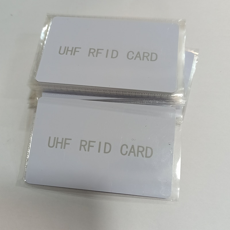 Rfid UHF 6C White PVC PET Card Standard Passive Non-contact Long-Distance Electronic tag H3 Chip size85.5*54*0.84