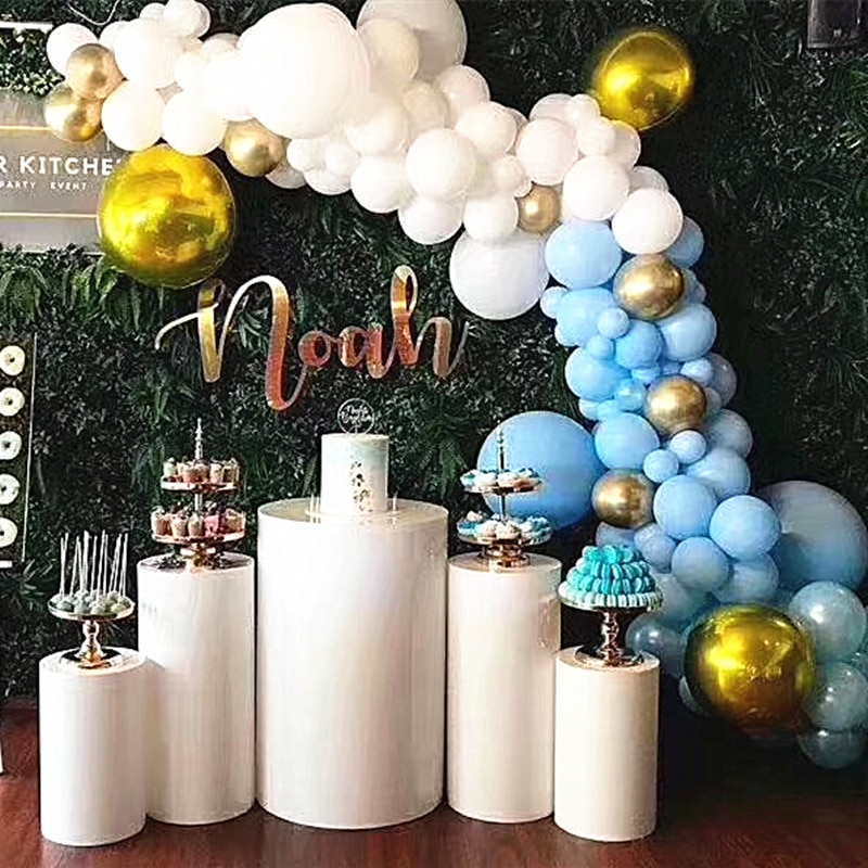 wedding kids party stage backdrops cylinder column large arch for flower balloons dessert table tall cake stand pillar holders