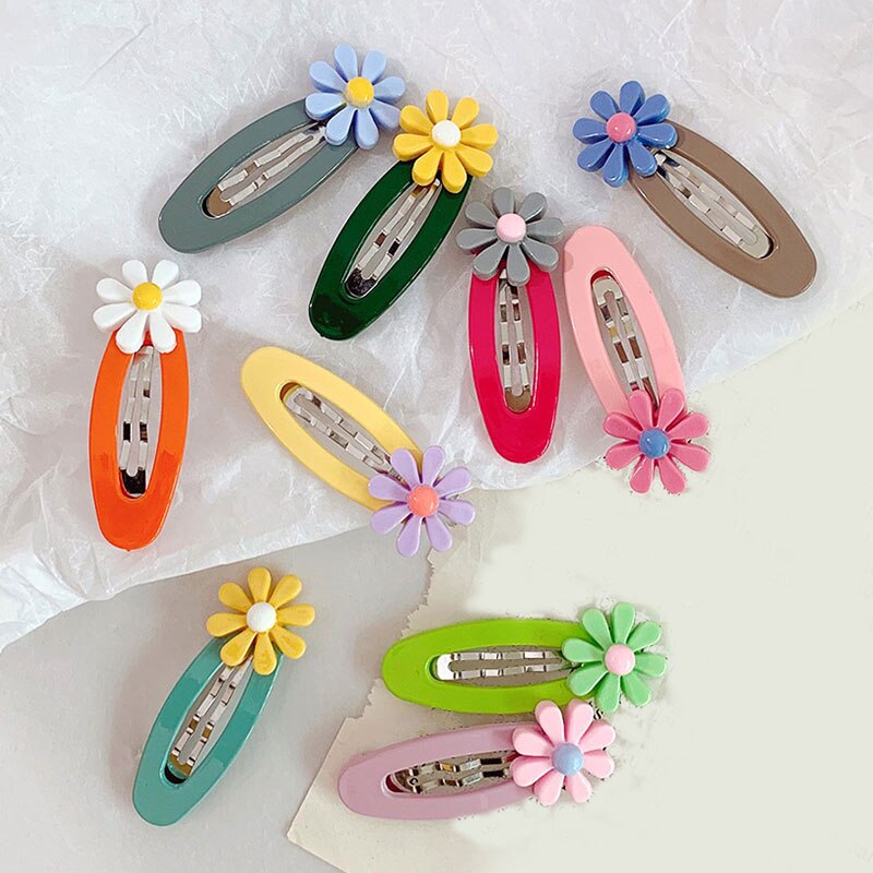 New Cute Cartoon Metal Daisy Candy Colour Animal Baby BB Clips Girls Hairpins Hair Clip Kids Headwear Children Accessories