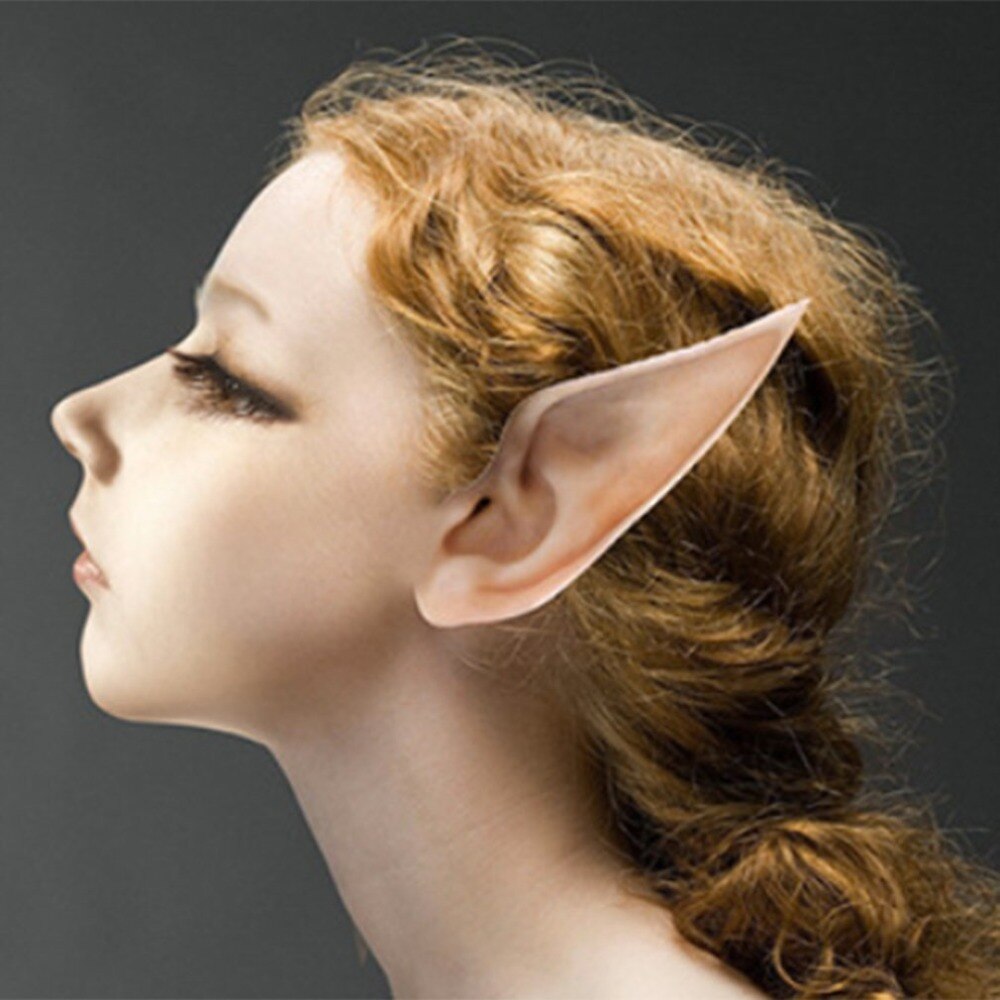 Mysterious Angel Elf Ears Halloween Costume Props Cosplay Accessories Latex Prosthetic False Ears Party Supplies 1 Pair Hot