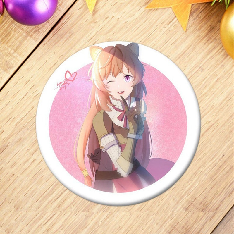 Anime The Rising of the Shield Hero Raphtalia Tate no Yuusha no Nariagari Cosplay Bedge Cartoon Brooch Pins Collect Bags Badge