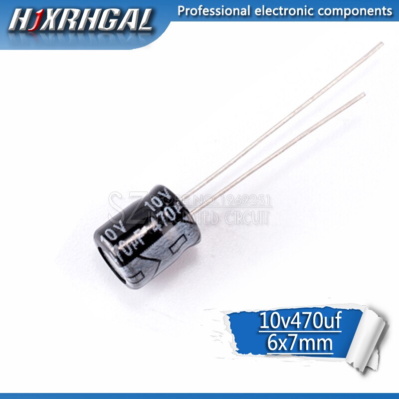 1PCS Higt quality 10V 470UF 6X7mm 470UF 10V Electrolytic capacitor hjxrhgal