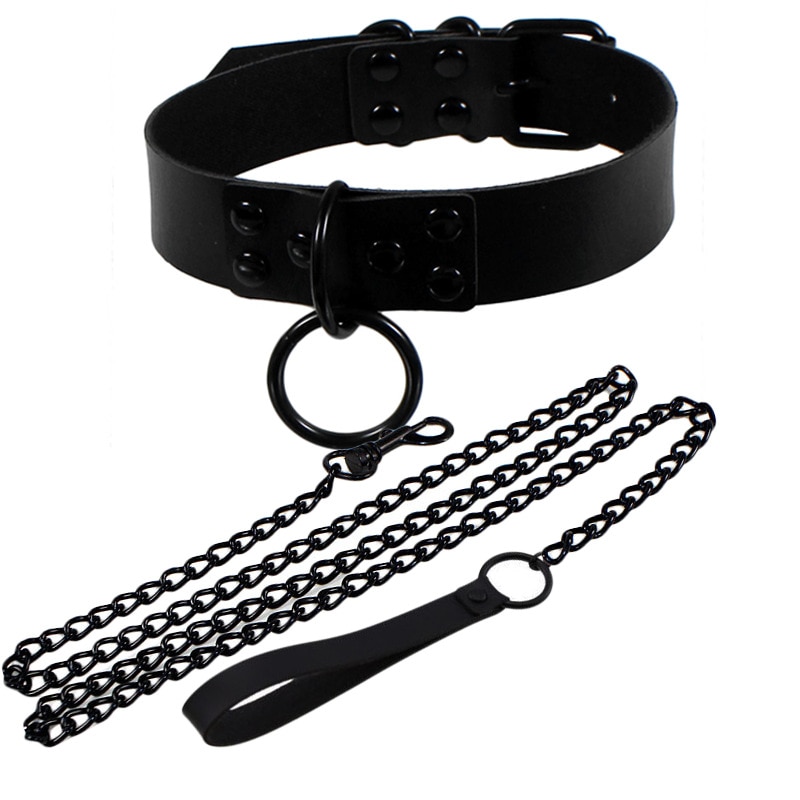 Bandage Collar and Leash Sex Slave Necklace Pu Leather Bdsm Choker for Women Sexo Restraints Collar Sexual Gay Fetish Adjustable