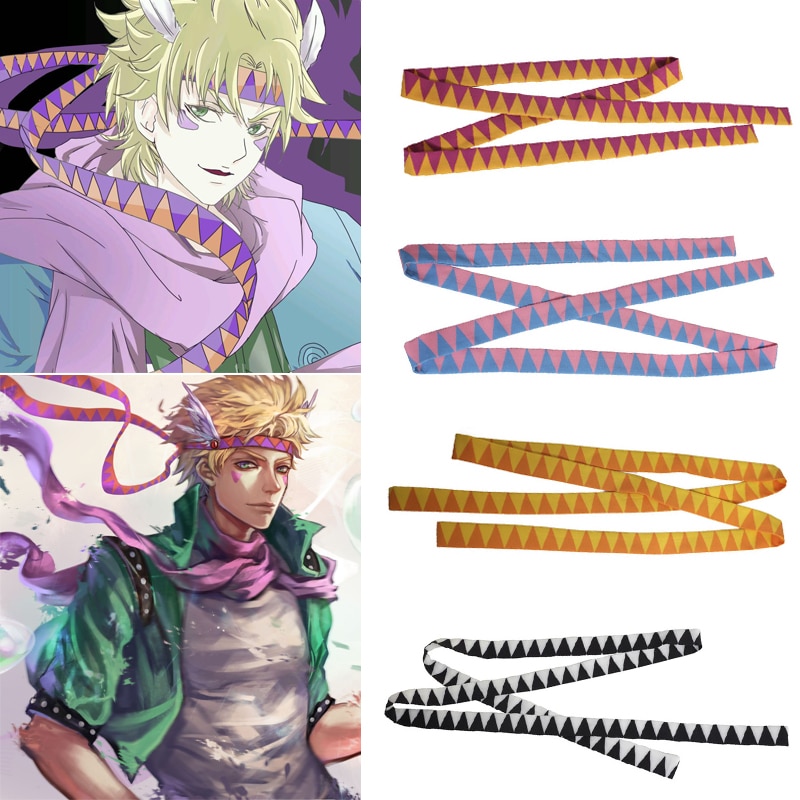 Caesar Anthonio Zeppeli Headwear Cosplay Props Unisex Halloween JoJo's Bizarre Adventure Headband Hair Band