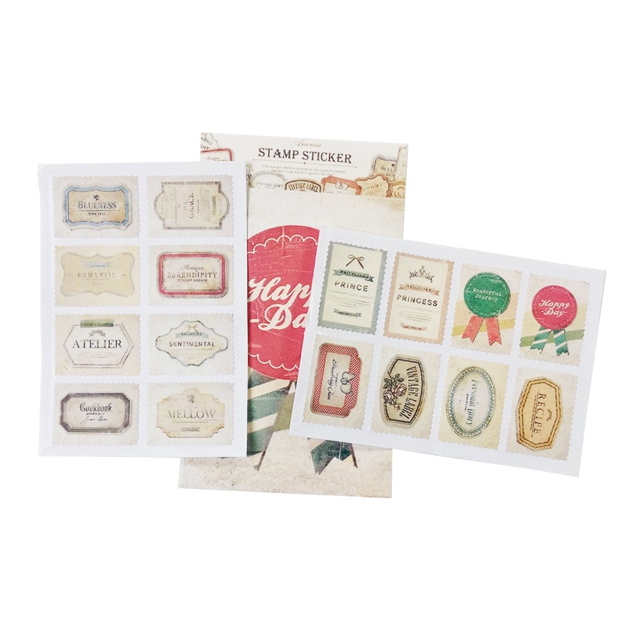 1pack/lot New Vintage First Season Herbal Stamp Sticker Eight Design Send Random Good Quality Stickers