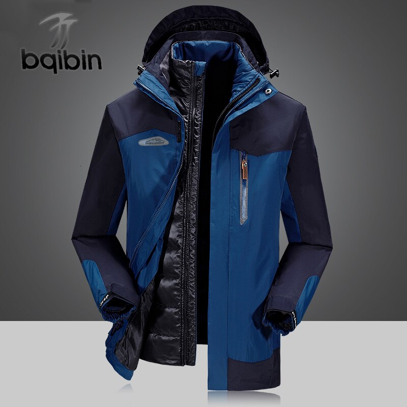 Windbreaker Down Coat Men Brand Winter Jacket Men Liner Detachable Waterproof Outwear Thicken Warm Duck Down Jacket