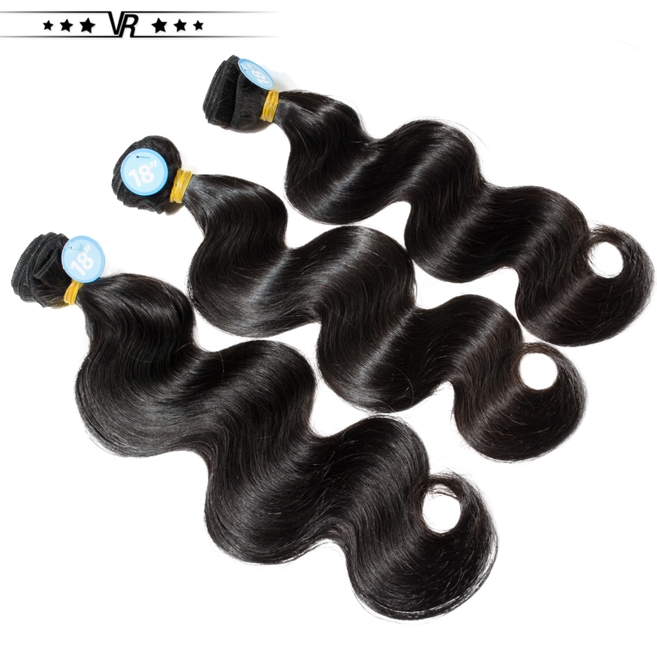 Brazilian Body Wave VR Star Quality 100% Virgin Hair Weave 3 Bundles Cuticle Aligned Humen Hair Weaving 6"-28"