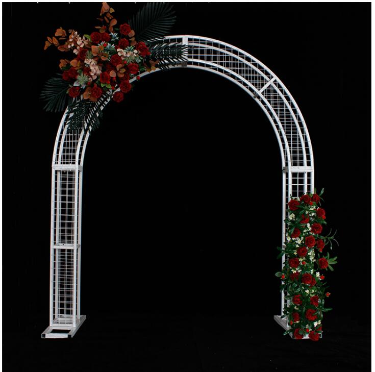 Iron arch flower rack vine moon arch flower rack clematis bracket climbing vine flower rack European iron courtyard arch