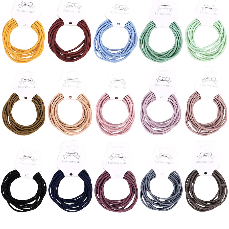 10pcs/lot 5CM Hair Accessories women Rubber bands Scrunchy Elastic Hair Bands Girls Headband decorations ties Gum for hair