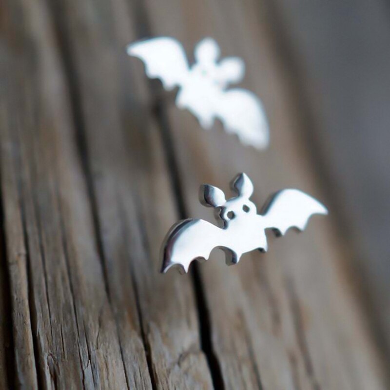 Tiny Small Stainless Steel Halloween Ghost Earrings Boho Gothic Minimalist Studs Earring For Women Kids Summer Jewelry