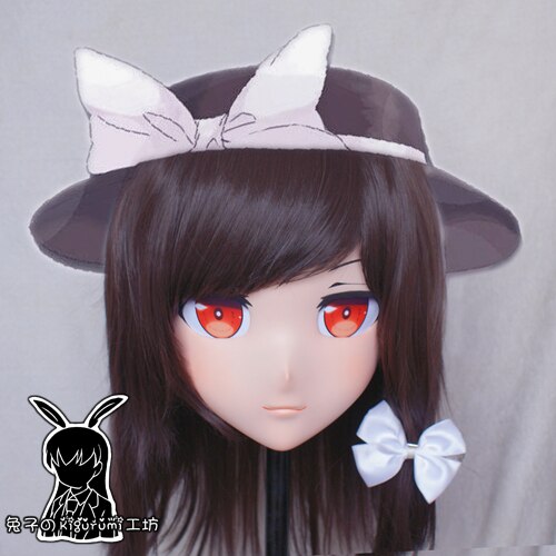 (RK9181)Top Quality Handmade Female Resin Cosplay Japanese Role Play Kigurumi Mask Crossdresser Doll Transgender Mask