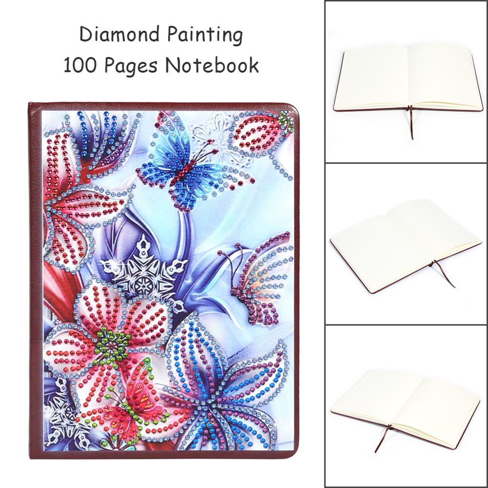 DIY No Cracks Splicing Flatness Diamond Painting 100 Pages without Lines Special Shaped Notebook Office Supplies Birthday Gifts