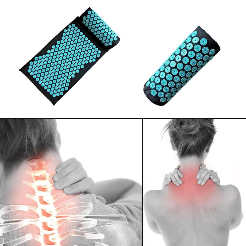 Acupuncture Massage Cushion Pillow Relieve Back Body Pain Spike Mat Anti-stress Acupuncture pad Needle Massager