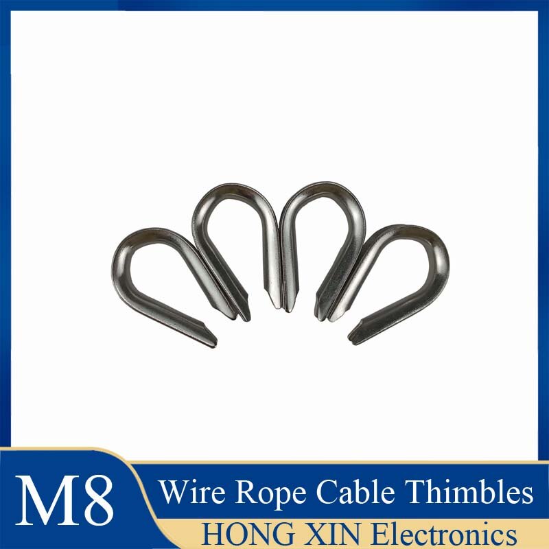 M8 Wire Rope Cable Thimbles 304Stainless Steel Non-rusting and anti-corrosion Wire rope ring