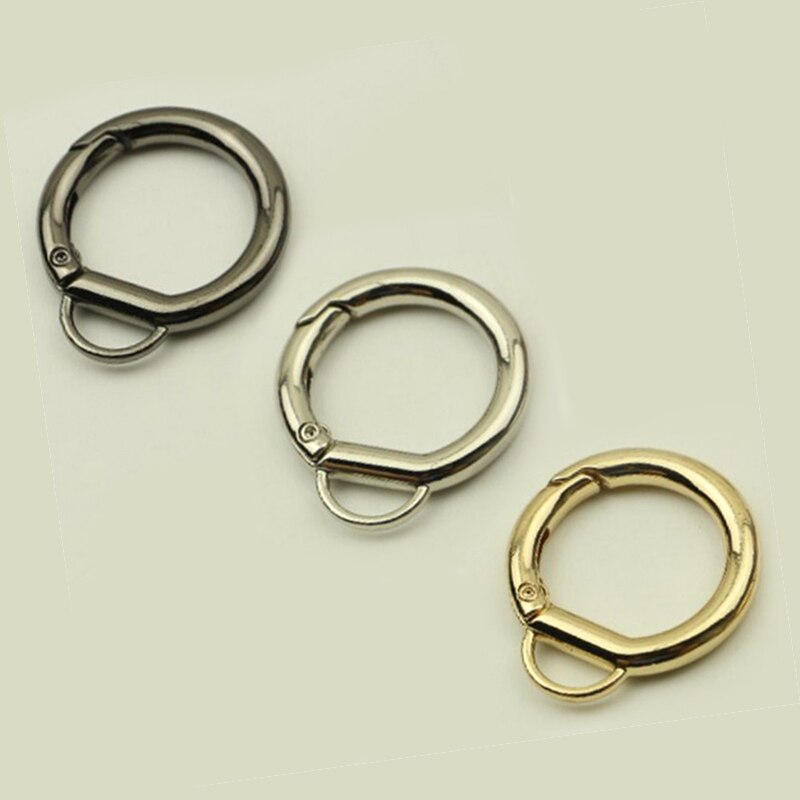 Hot Sale 3 Color Spring Round Handbag Button Metal Connector Shoulder Bag Chain Buckle Clasps For Bags Accessories Decoration