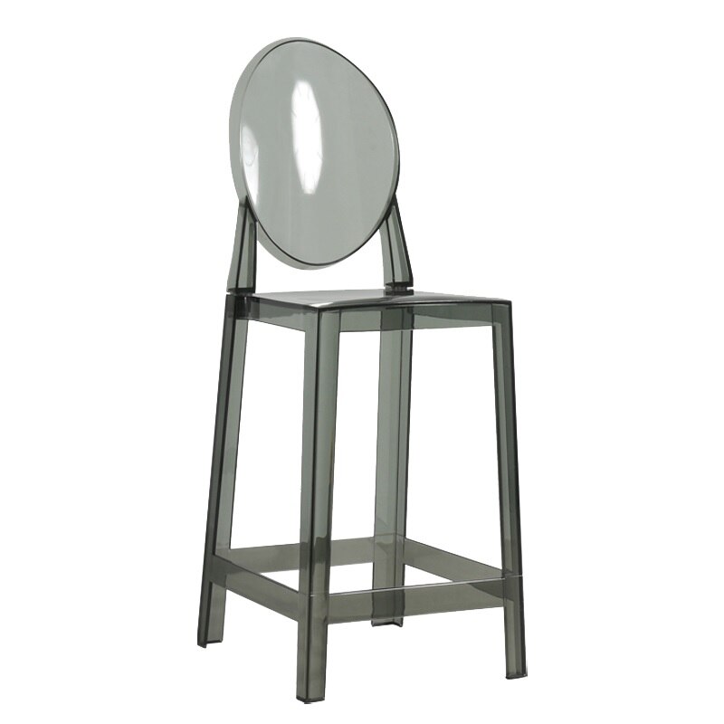 300x PACK, 65cm High Crystal Candy Stool / All Plastic Made 75cm Option / Transparent Bar Stool with Backrest