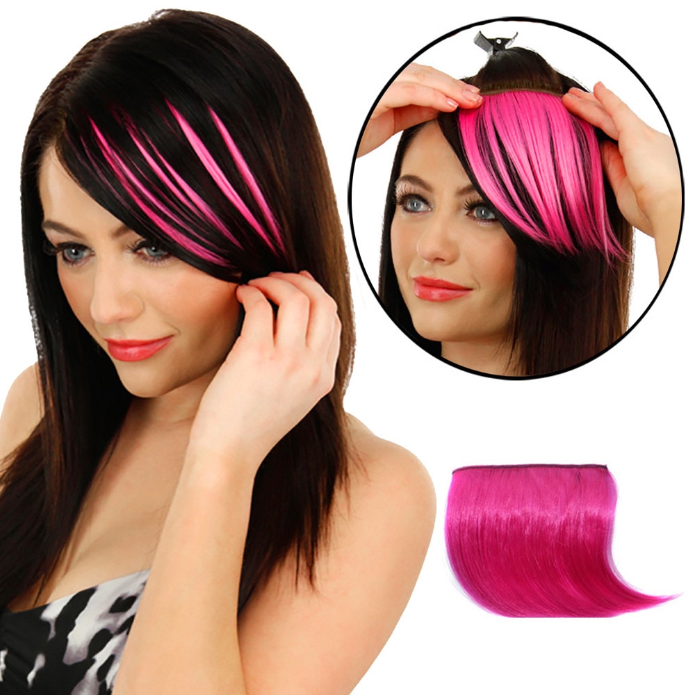 Women Hair Styling Pretty Girls Clip On Clip In Front Hair Bang Fringe Hair Extension Piece Thin Hair Accessories