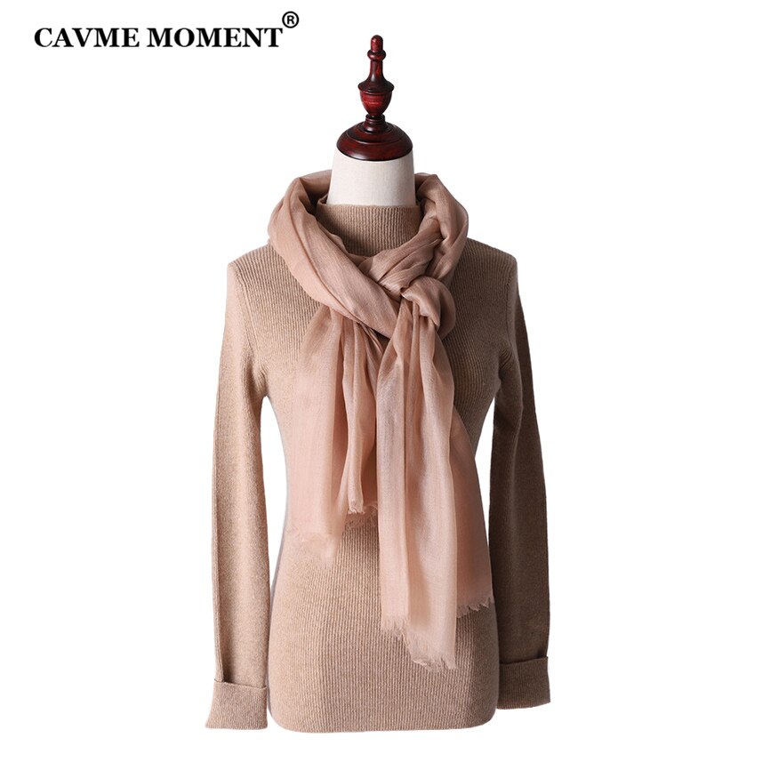 CAVME Pure Cashmere Scarf for Ladies Long Scarves Largue Size Pashmina Solid Color 50g 100*220cm Luxury Gift for Mother