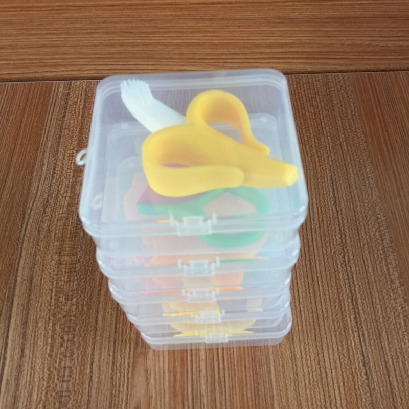 Portable Baby Infant Teether Case Holder Pacifier Chain Storage Box Clear Travel