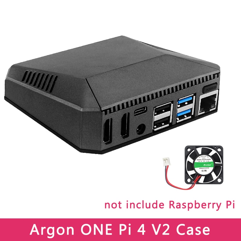 Argon One V2 Case for Raspberry Pi 4 Model B Aluminum Metal Shell with Power Switch +Cooling Fan +Heat Sinks for Raspberry Pi 4