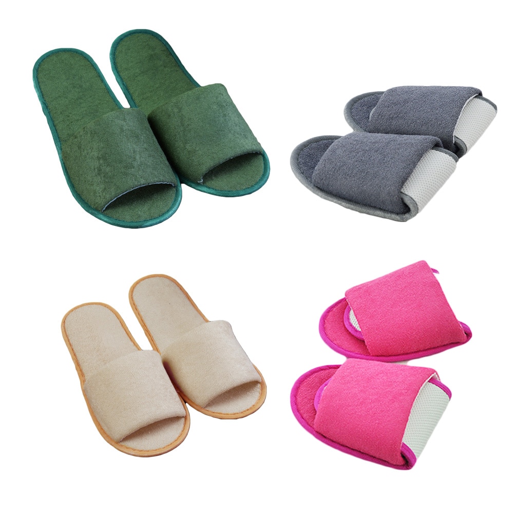 2019 New Simple Home Slippers Hotel Travel Spa Portable Men Slippers Disposable Guest Indoor Cotton Fabric Men Slipper Unisex