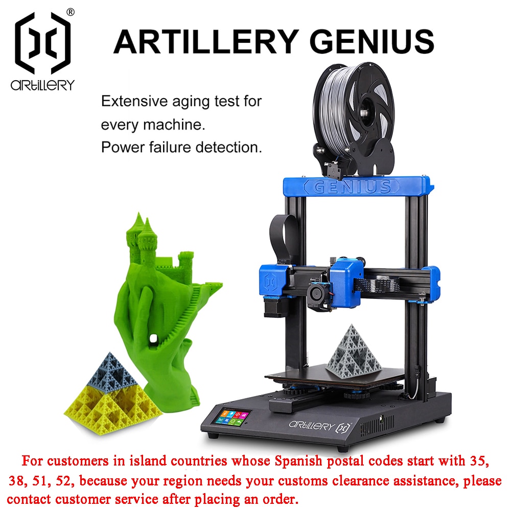 Artillery 3D Printer Kit GENIUS 220X220X250mm Size Desktop level High Precision Dual Zaxis TFT Screen