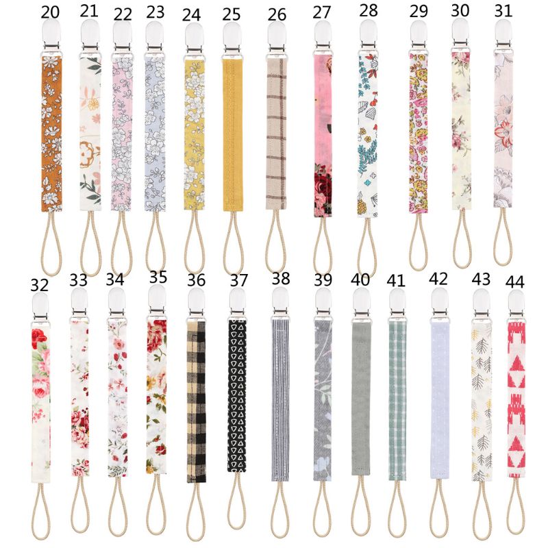 Dummy Clips Pacifier Clips Pacifier Clip Chain Cotton Linen Baby Teething Holder