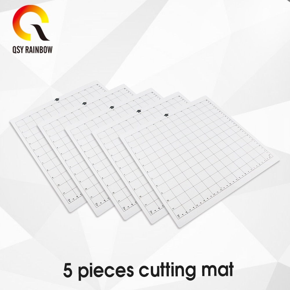 5pcs Cutting Mat for Silhouette Cameo 3/2/1 [Standard-grip,12x12 Inch,1pack] Adhesive&Sticky Non-slip Flexible Gridded Cut Mats