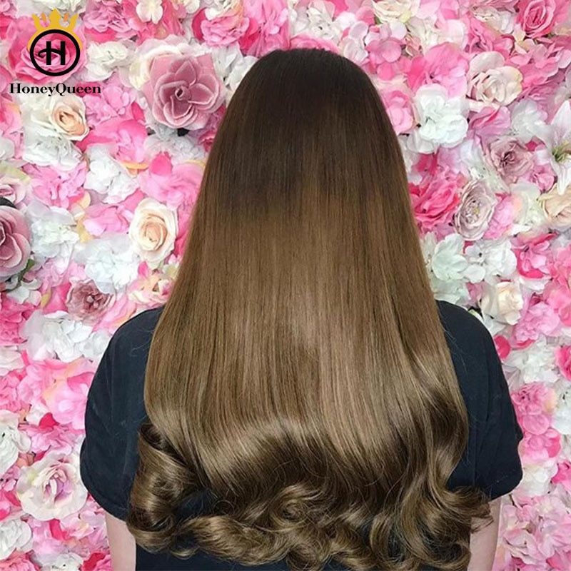 Silk Top Jewish Wigs Double Drawn Kosher Wigs Straight European Human Hair Wigs For Women 130 Density Honey Queen Remy Full Ends