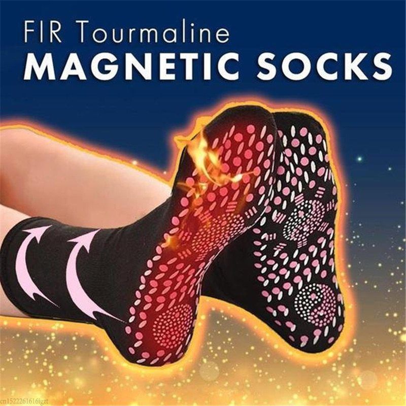 Help Warm Cold Feet Comfort FIR Tourmaline Magnetic Socks Self-Heating Magnetic Therapy Massage Socks Tourmaline Self Heating