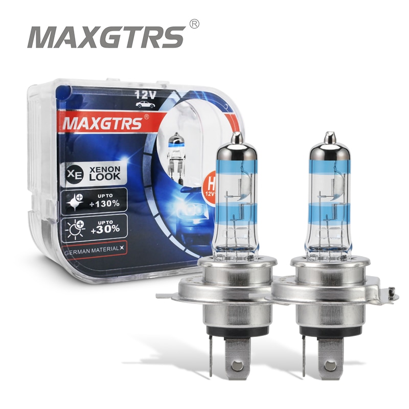 2x 100W H1 H7 H8 H11 9005 HB3 9006 HB4 HeadLight HOD Xtreme Lamp 4300K Xenon White Blue Glass Replacement Car Halogen Light Bulb