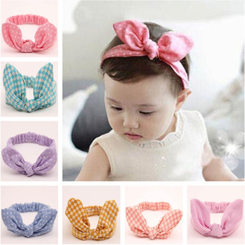 Baby Girl headbands Baby Toddler Turban Dot Headband Hair Band Baby Cute Rabbit Ear Hair Accessories Headwear Headband for girls