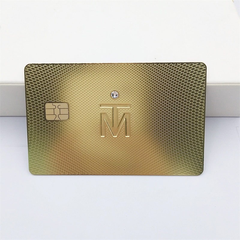 Factory Diamond Luxury Metal Loyalty Card Smart Metal Card with FM4428/FM4442 Chip